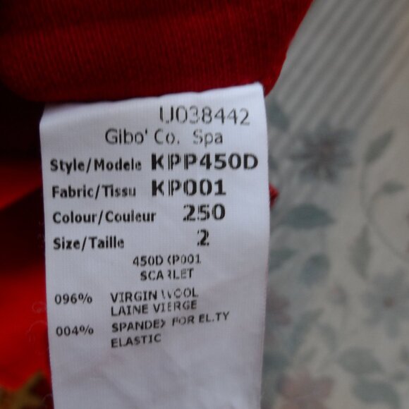 Bergdorf Goodman Scarlet Red Virgin Wool Crepe Sheath Dress Size 2 - Picture 16 of 16